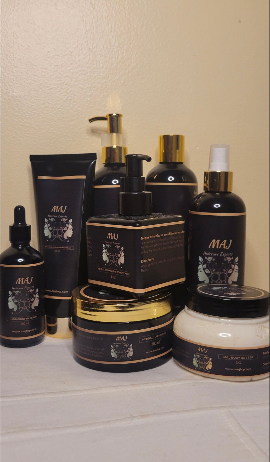 Maj Haircare products promote growth. 